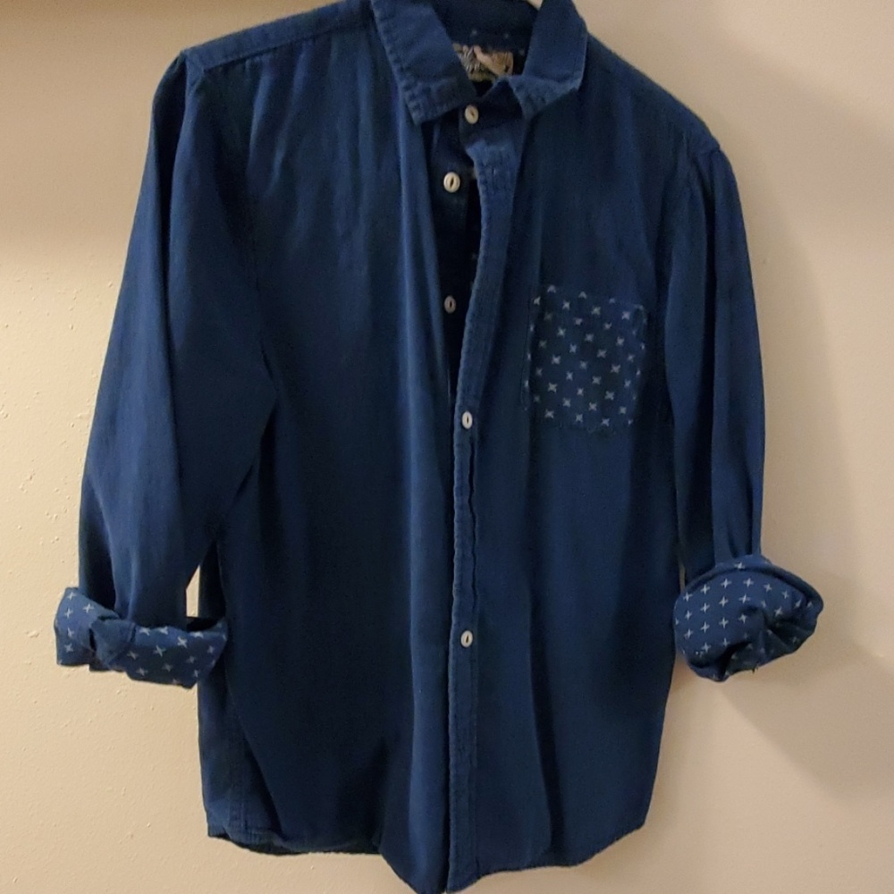 Navy Blue Button down - Picture 2 of 2